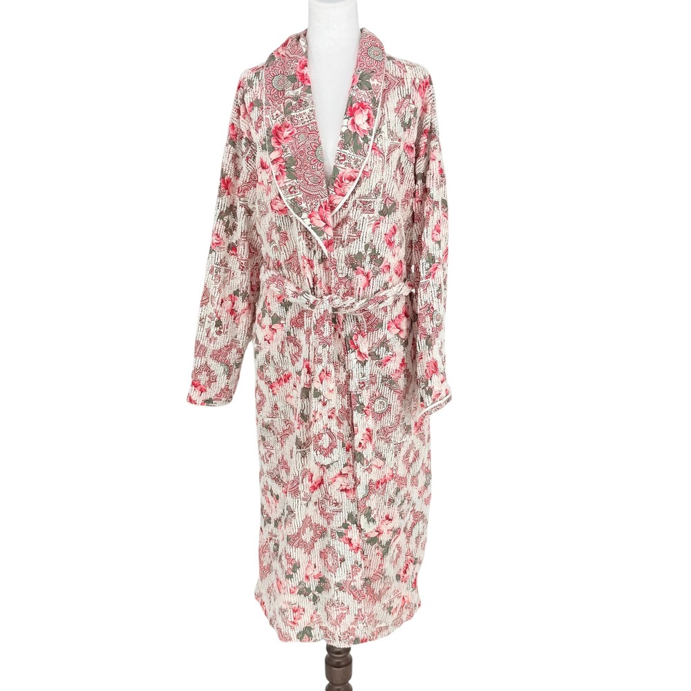 Victoria's Secret Gold Label 9Os Vintage Chenille Bath Robe & Belt Tufted USA